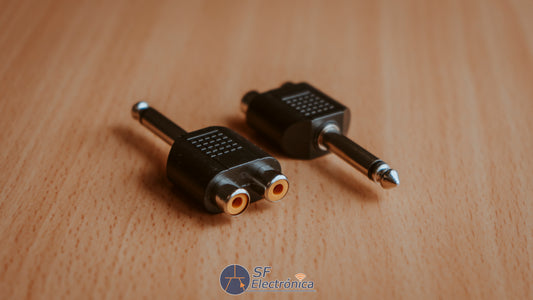 ADAPTADOR MONO 6.35MM A 2RCA