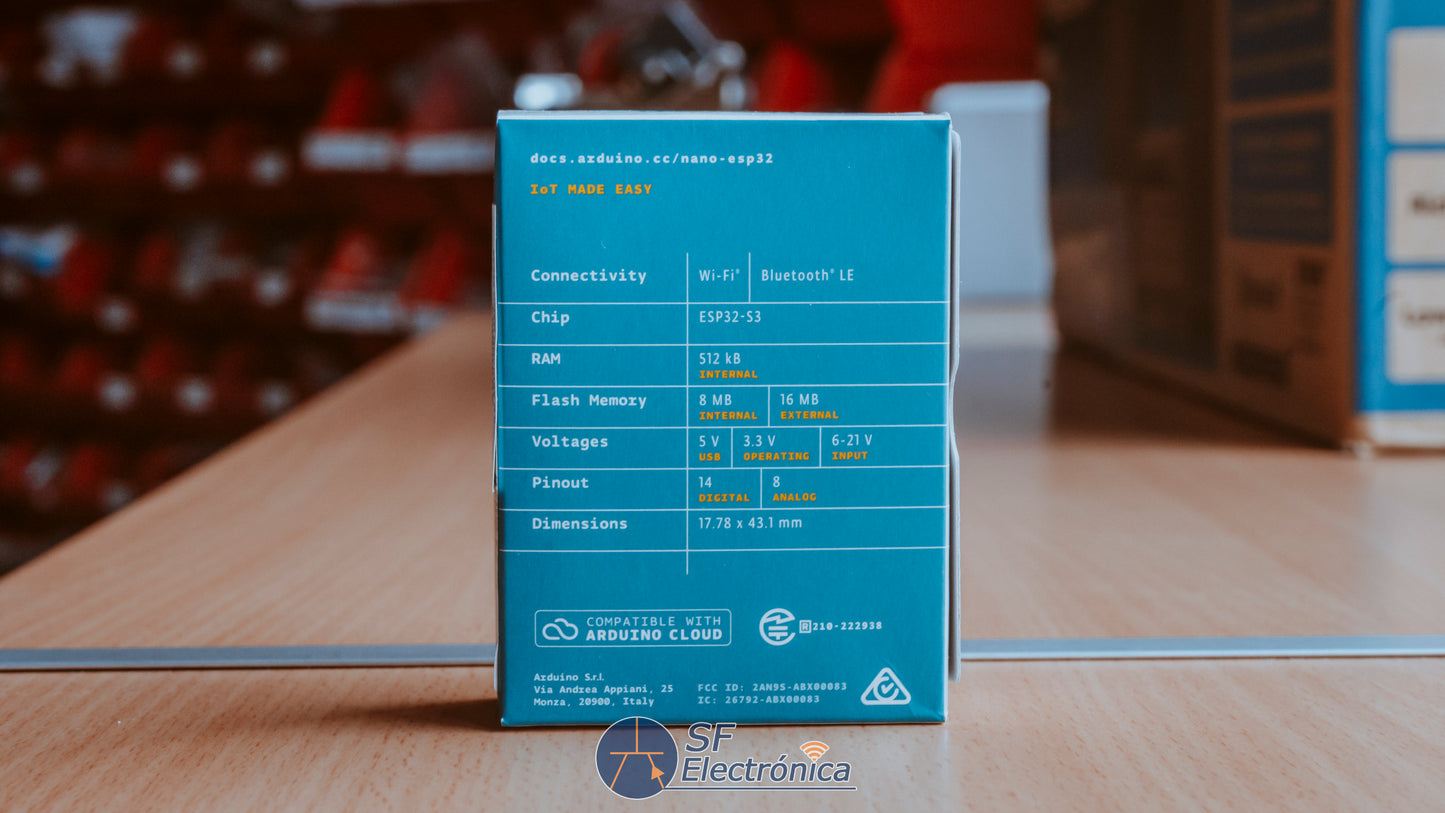 MODULO ARDUINO NANO ESP32 SIN CONECTORES