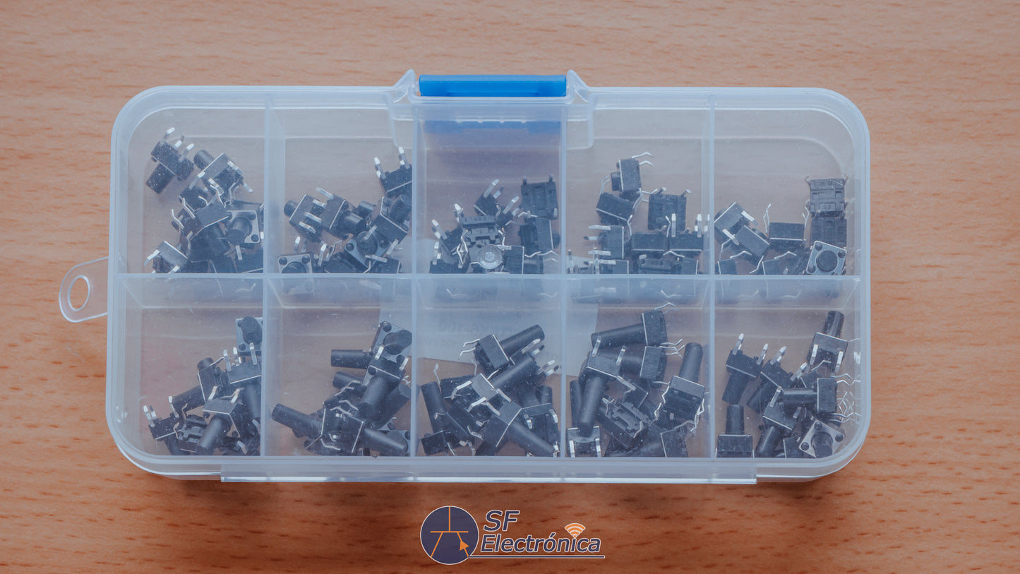KIT MICROINTERRUPTORES 100 PIEZAS