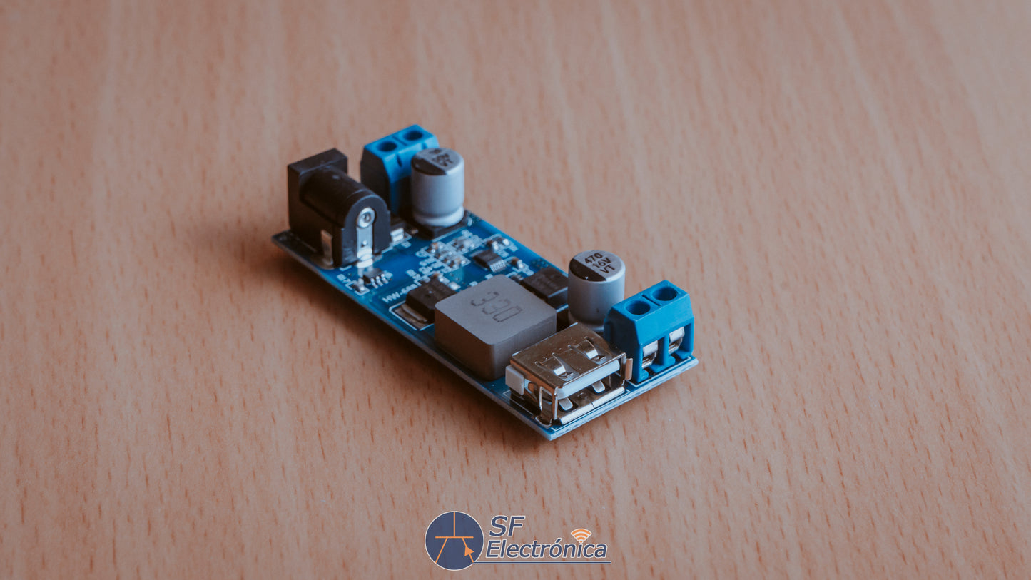 MODULO REGULADOR POTENCIA USB AJUSTABLE DC-DC