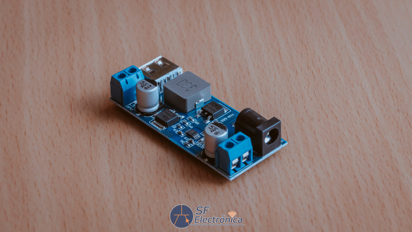MODULO REGULADOR POTENCIA USB AJUSTABLE DC-DC