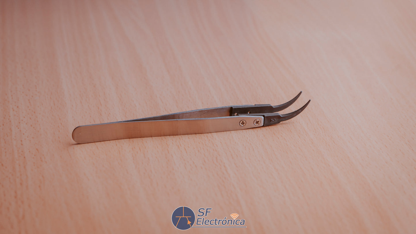 PINZA PRECISION EN CURVA PUNTA ANTIESTATICA