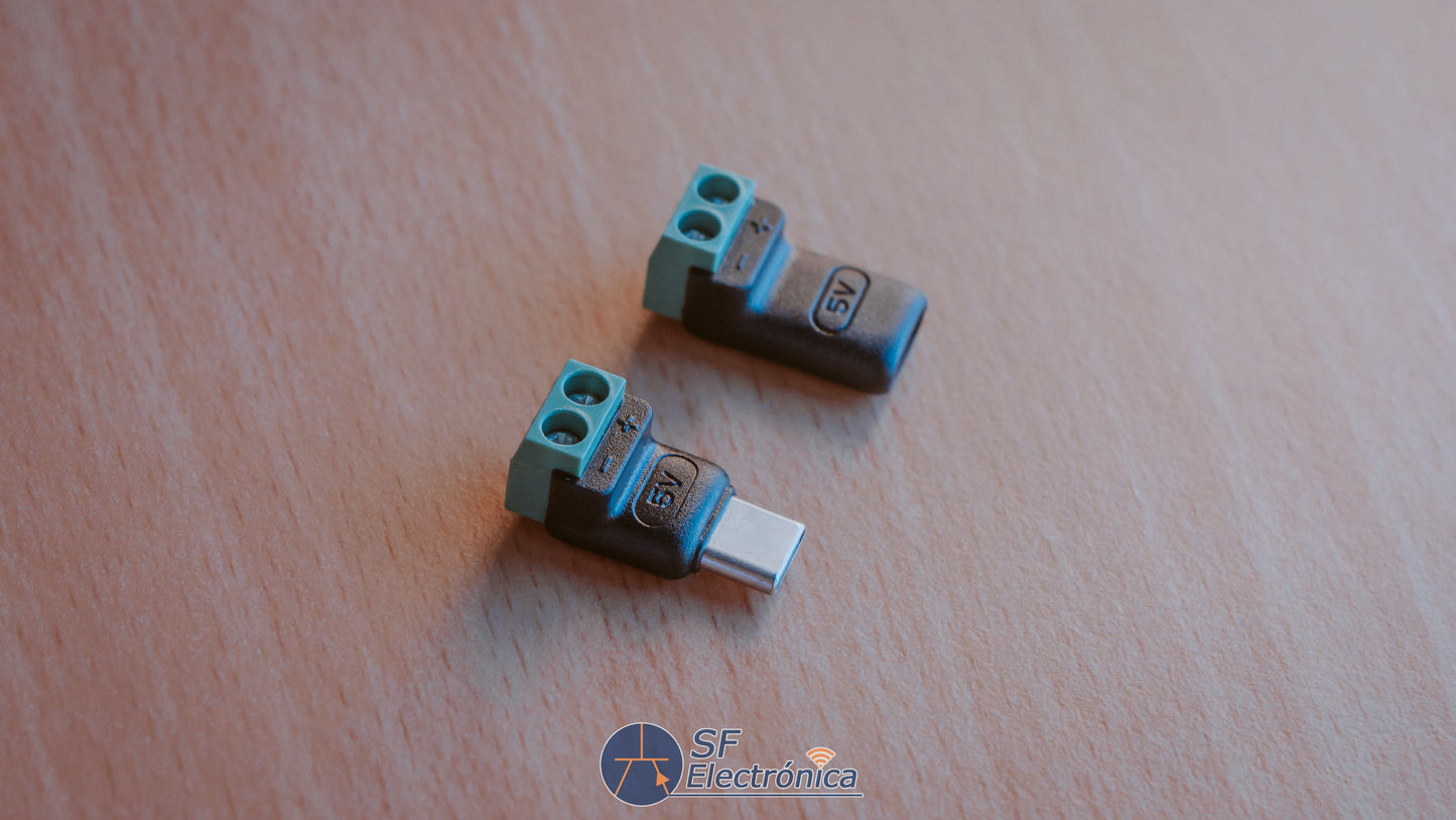 CONECTOR USB-C A BLOQUE TERMINAL SIN SOLDADURA