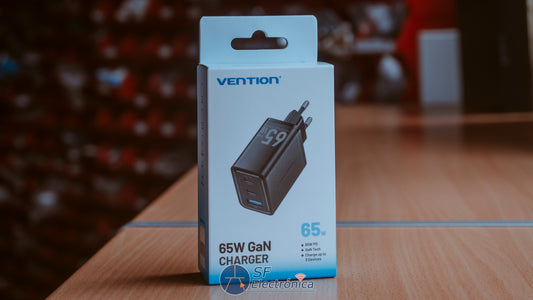 CARGADOR PARED 2xUSB-C - 1xUSB-A 65W BLACK