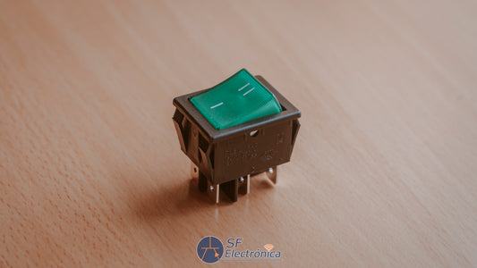 CONMUTADOR LUMINOSO C/N T/V FASTON VERDE