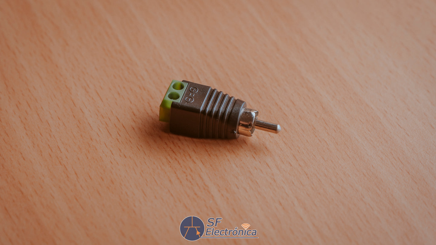CONECTOR RCA MACHO CCTV TORNILLO