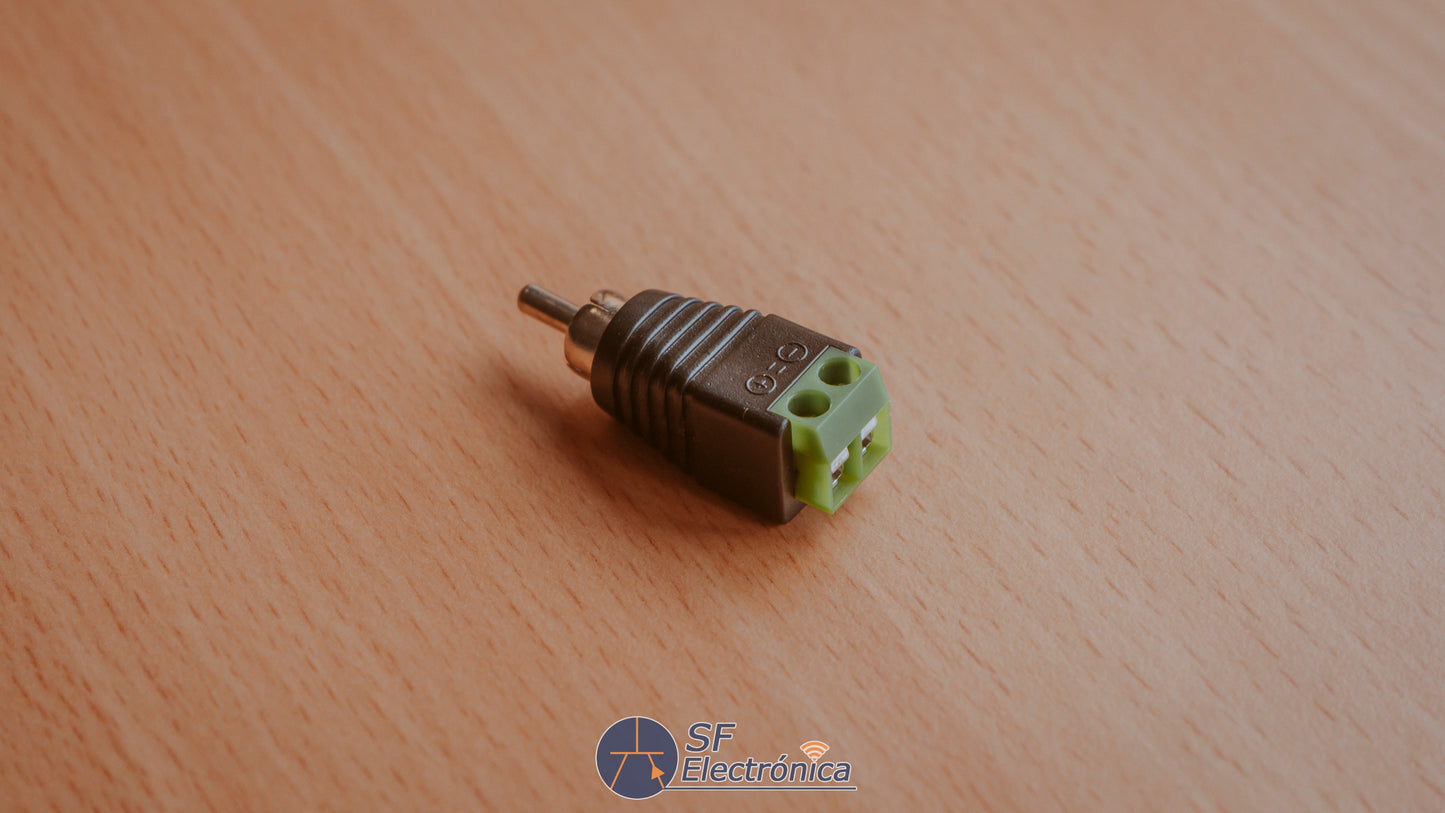 CONECTOR RCA MACHO CCTV TORNILLO