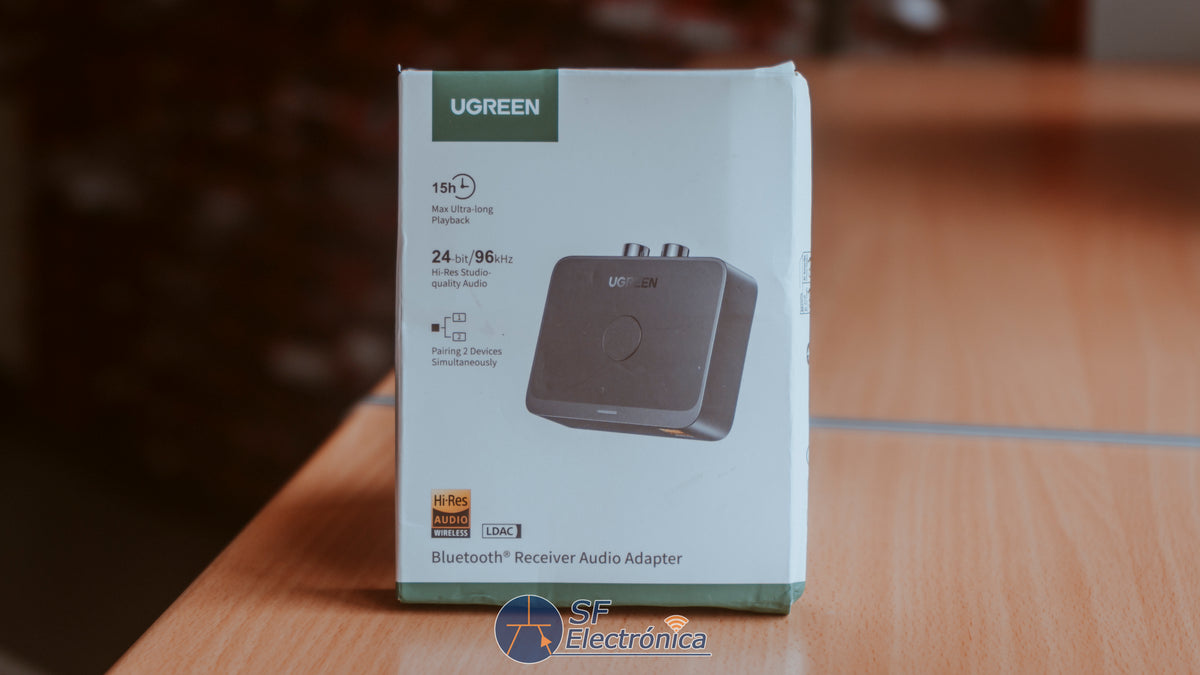 ADAPTADOR RECEPTOR AUDIO BLUETOOTH 3,5MM RCA UGREEN