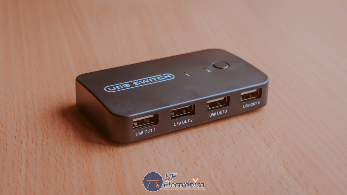 SWITCH CONMUTADOR KVM USB 2.0 2IN-4OUT