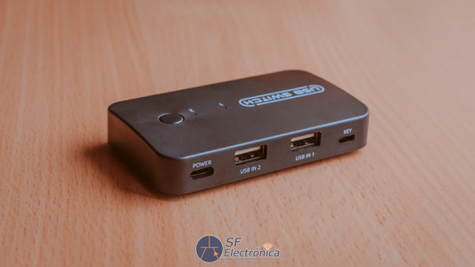 SWITCH CONMUTADOR KVM USB 2.0 2IN-4OUT