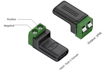 CONECTOR USB-C A BLOQUE TERMINAL SIN SOLDADURA
