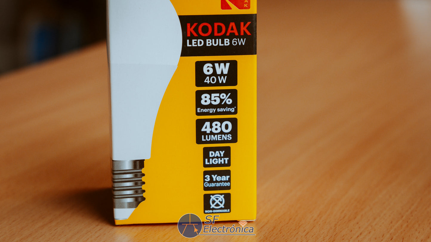 BOMBILLA LED KODAK A60 E27 DIA 6W