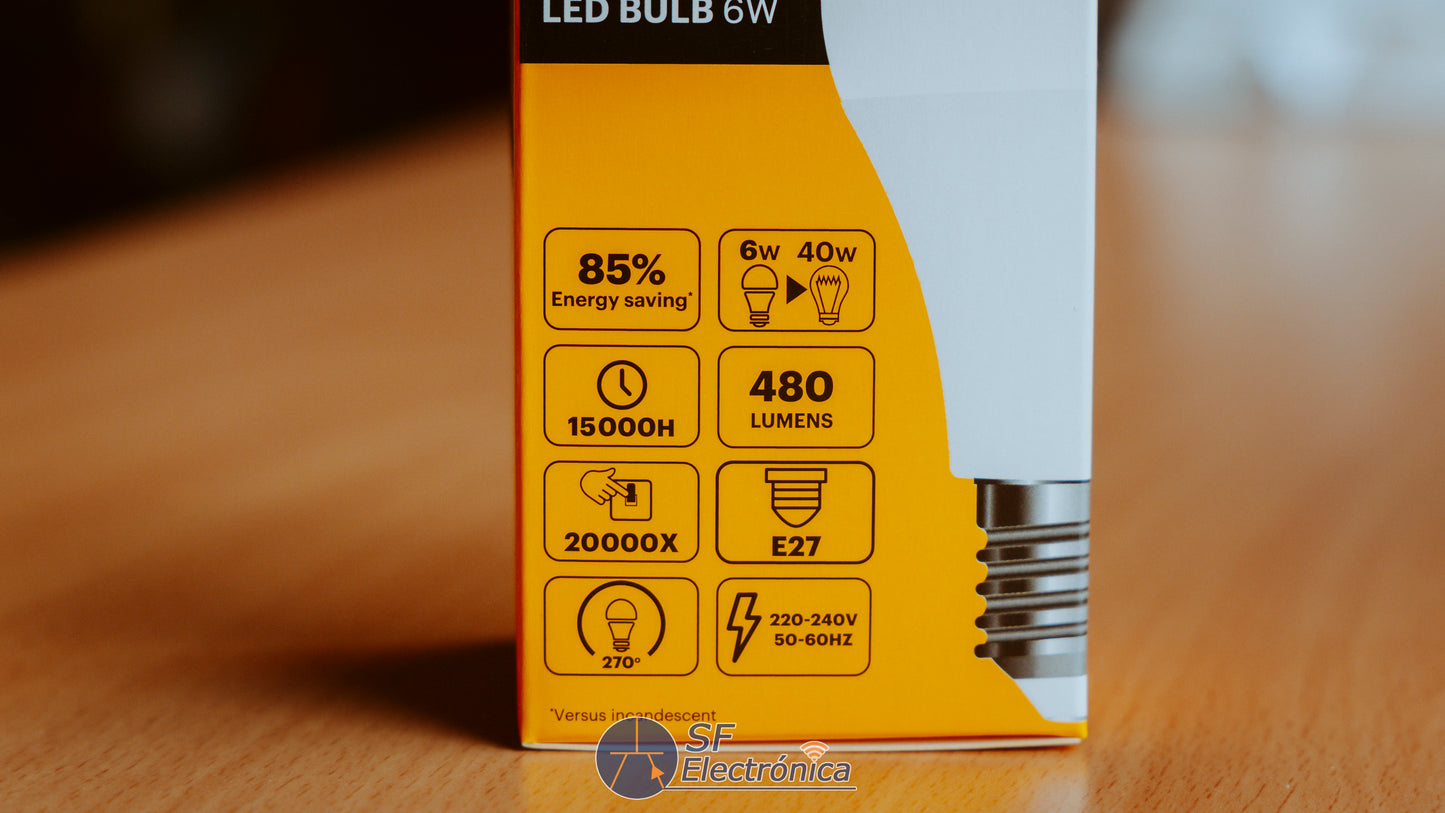 BOMBILLA LED KODAK A60 E27 DIA 6W