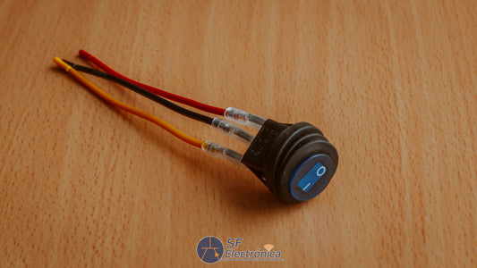 INTERRUPTOR LED AZUL 12V 20A CABLE