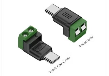 CONECTOR USB-C A BLOQUE TERMINAL SIN SOLDADURA