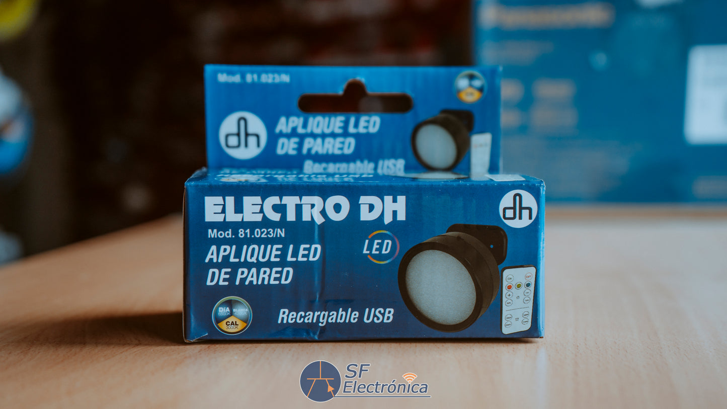 APLIQUE LED RECARGABLE USB PARED