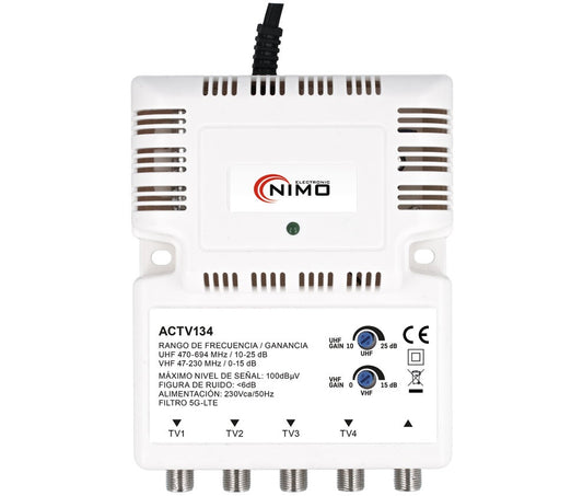 AMPLIFICADOR INTERIOR ANTENA 1E/4S