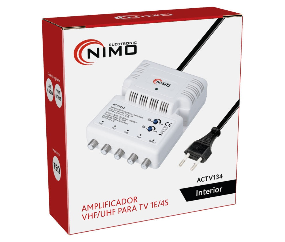 AMPLIFICADOR INTERIOR ANTENA 1E/4S