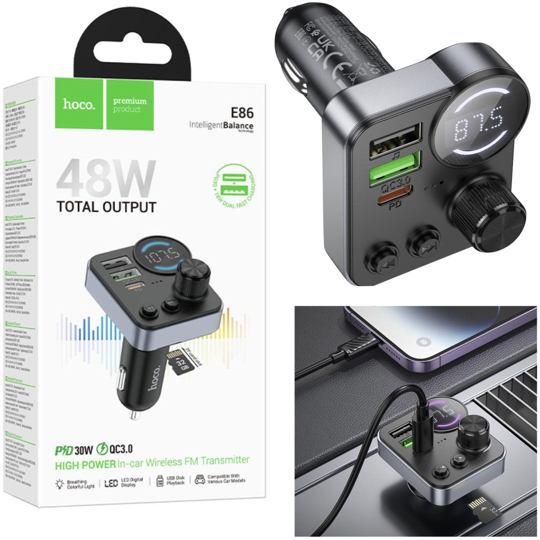 TRANSMISOR FM Y BLUETOOTH