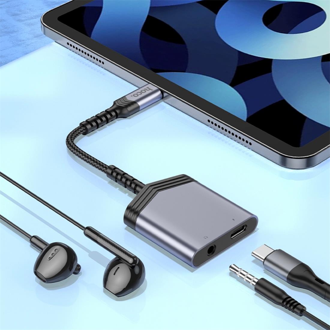 ADAPTADOR USB-C A USB-C Y JACK 3.5MM