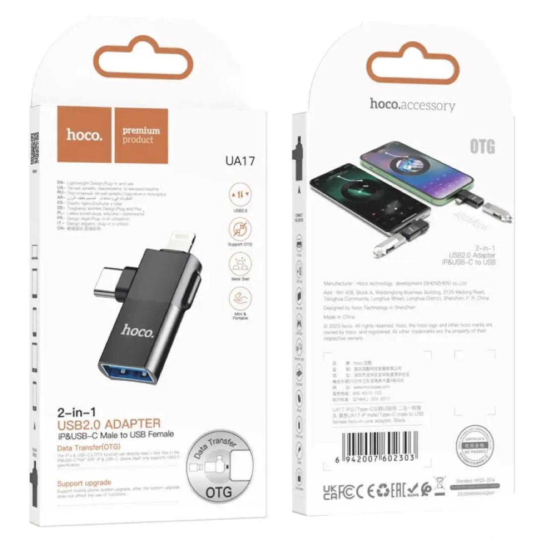 ADAPTADOR USB-A A USB-C Y LIGHTNING