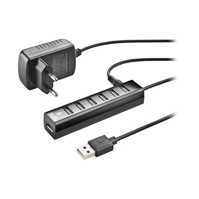 HUB USB 7 PUERTOS + ALIMENTADOR