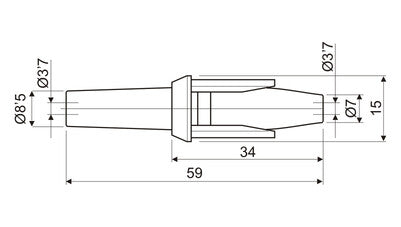 PORTAFUSIBLE AEREO CON CABLE