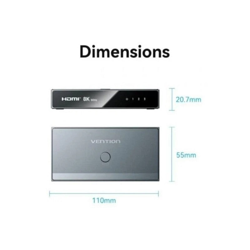 SWITCH CONMUTADOR HDMI H/H 2.1 8K 3X1