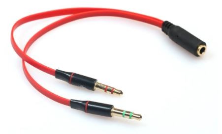 CABLE AUDIO JACK 3,5MM H / 2 JACK M