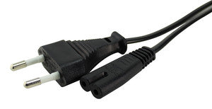 CABLE TIPO 8 - NEGRO 1,8M