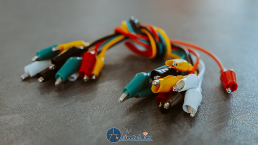 CONJUNTO 20 PINZAS COCODRILO CABLE 300MM