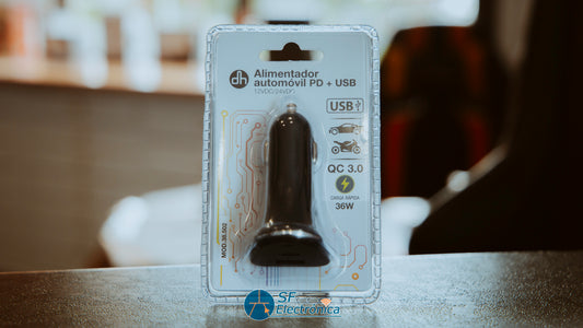 CARGADOR COCHE PD + USB QC 3.0 DUAL PORT